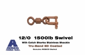 Rosco 12/0 Swivel and Stainless Shackle Combo -  ED Coated Tru-Sand™