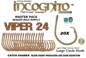 NEW Catch Sharks Bulk VIPER 24 Master Pack 20X Legal 24/0 Circle - Razor Sharp Tru-Sand and CS Barb Reduction
