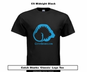 Catch Sharks Classic Logo - Midnight Black/Blue Short Sleeve T-Shirt